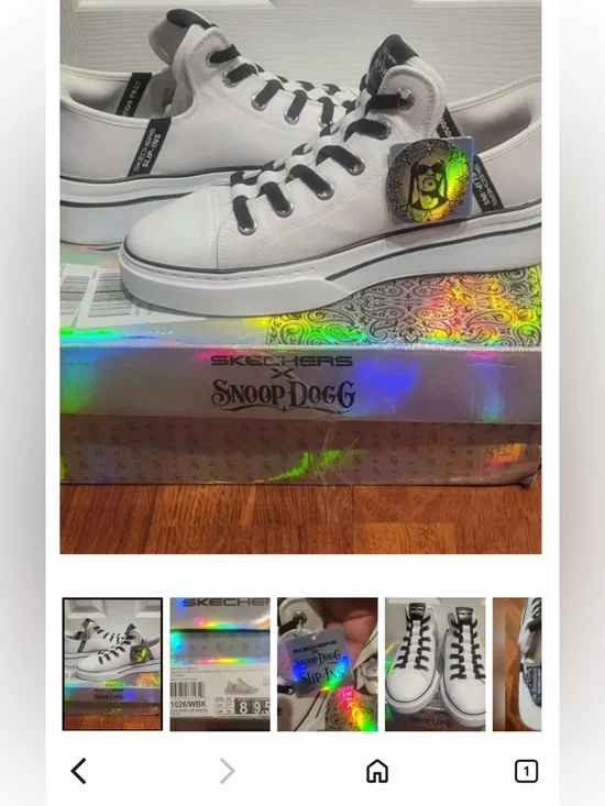 Skechers Snoop Dogg Slip In Skechers White and Black size 9 - Picture 4 of 16